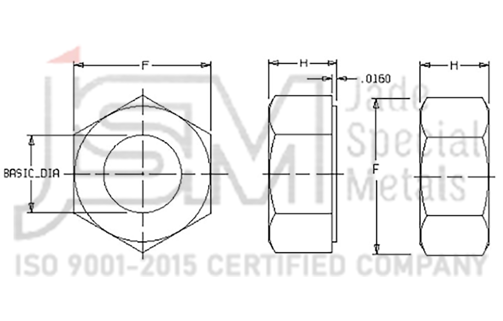 ASTM Nut Dimensions