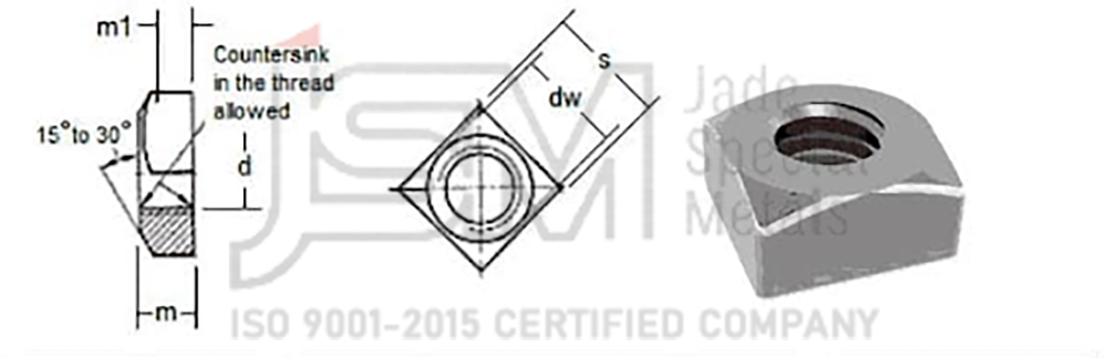 ASTM A194 Grade 2H Square Nut Size Chart ASTM A194 Grade 2H Square Nut Size Chart