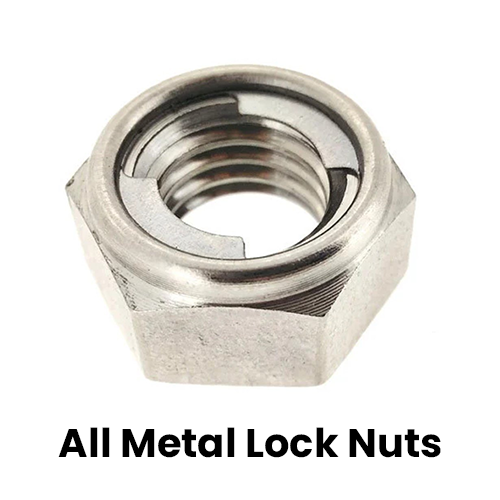 All Metal Lock Nuts with conical top and prevailing torque threads